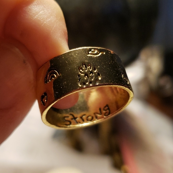 “Strong” Stamped S925 silver artistic band - Picture 7 of 13